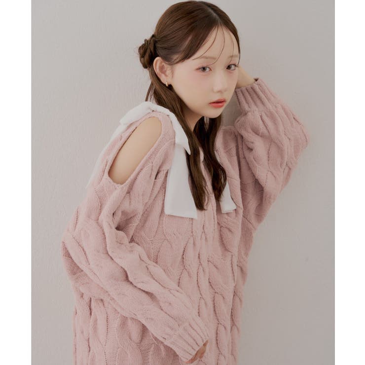 肩あきリボンニットワンピース | RMAF　NICE CLAUP / OLIVE des OLIVE | 詳細画像37 