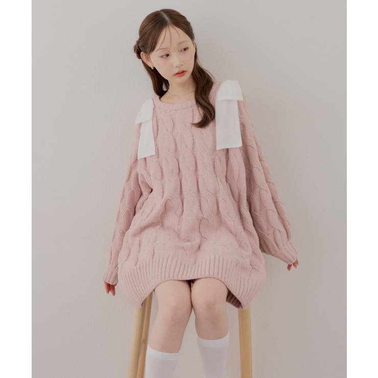 肩あきリボンニットワンピース | RMAF　NICE CLAUP / OLIVE des OLIVE | 詳細画像40 