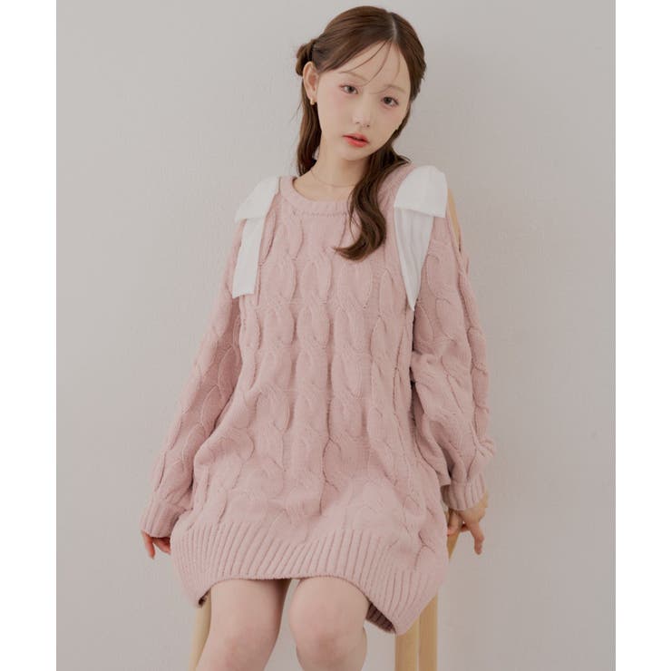 肩あきリボンニットワンピース | RMAF　NICE CLAUP / OLIVE des OLIVE | 詳細画像42 
