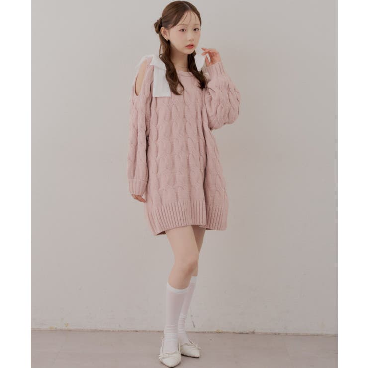 肩あきリボンニットワンピース | RMAF　NICE CLAUP / OLIVE des OLIVE | 詳細画像43 