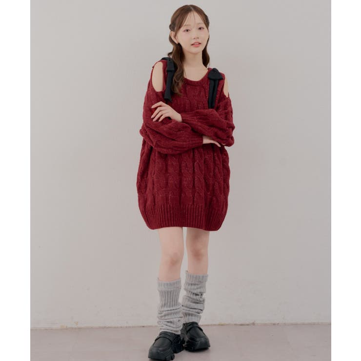 肩あきリボンニットワンピース | RMAF　NICE CLAUP / OLIVE des OLIVE | 詳細画像52 