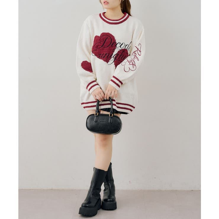 【5色展開】ハートロゴニット | RMAF　NICE CLAUP / OLIVE des OLIVE | 詳細画像8 