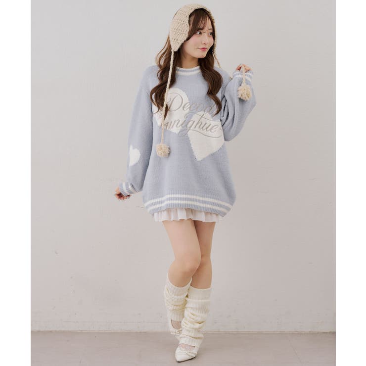 【5色展開】ハートロゴニット | RMAF　NICE CLAUP / OLIVE des OLIVE | 詳細画像18 