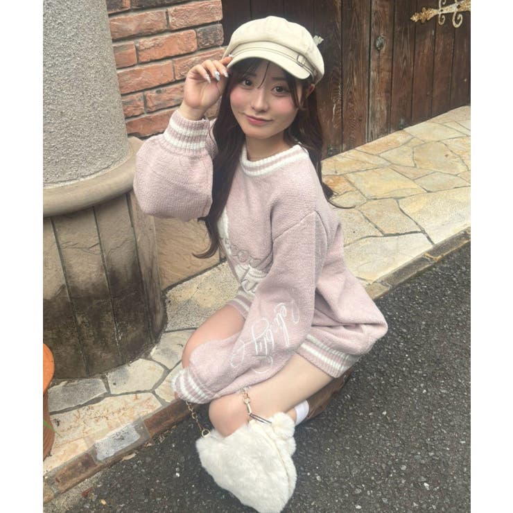【5色展開】ハートロゴニット | RMAF　NICE CLAUP / OLIVE des OLIVE | 詳細画像38 