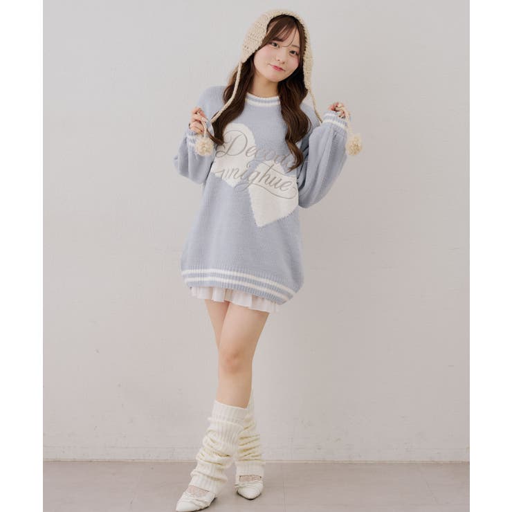 【5色展開】ハートロゴニット | RMAF　NICE CLAUP / OLIVE des OLIVE | 詳細画像17 