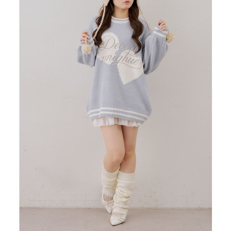 【5色展開】ハートロゴニット | RMAF　NICE CLAUP / OLIVE des OLIVE | 詳細画像19 