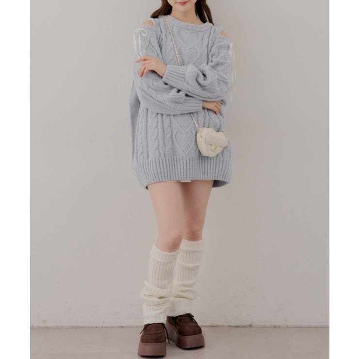 肩あきサイドリボンニットワンピース | RMAF　NICE CLAUP / OLIVE des OLIVE | 詳細画像12 