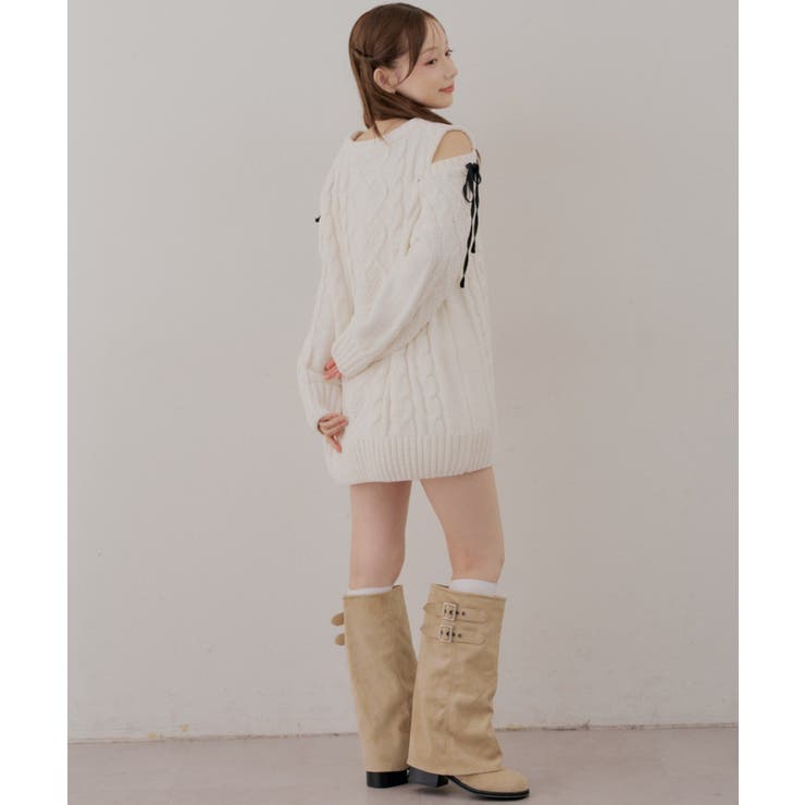 肩あきサイドリボンニットワンピース | RMAF　NICE CLAUP / OLIVE des OLIVE | 詳細画像23 