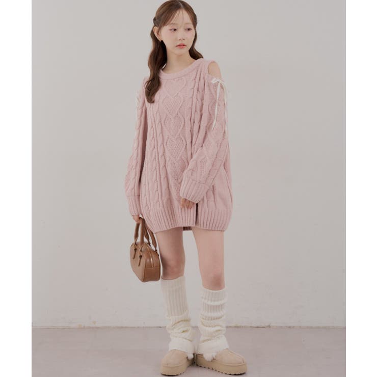 肩あきサイドリボンニットワンピース | RMAF　NICE CLAUP / OLIVE des OLIVE | 詳細画像29 