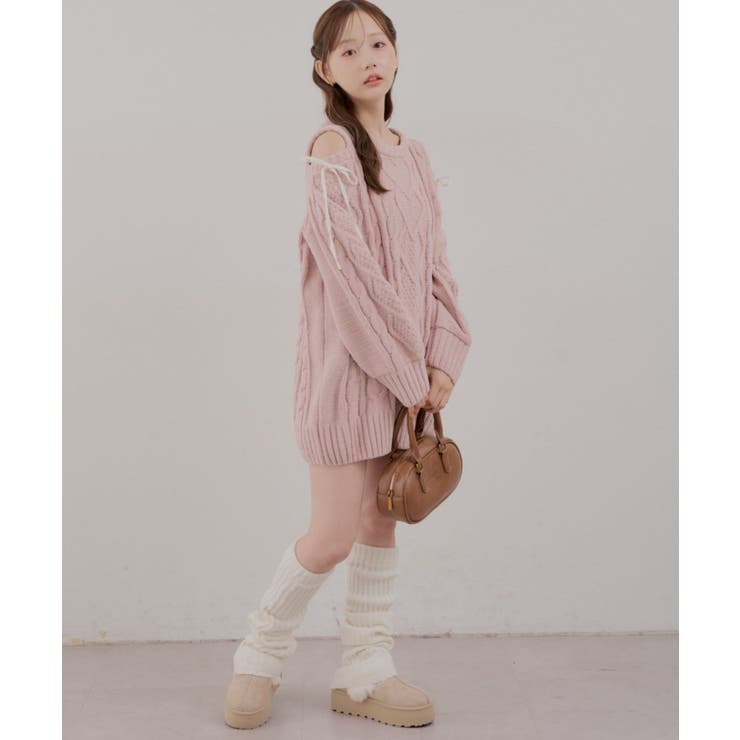 肩あきサイドリボンニットワンピース | RMAF　NICE CLAUP / OLIVE des OLIVE | 詳細画像31 