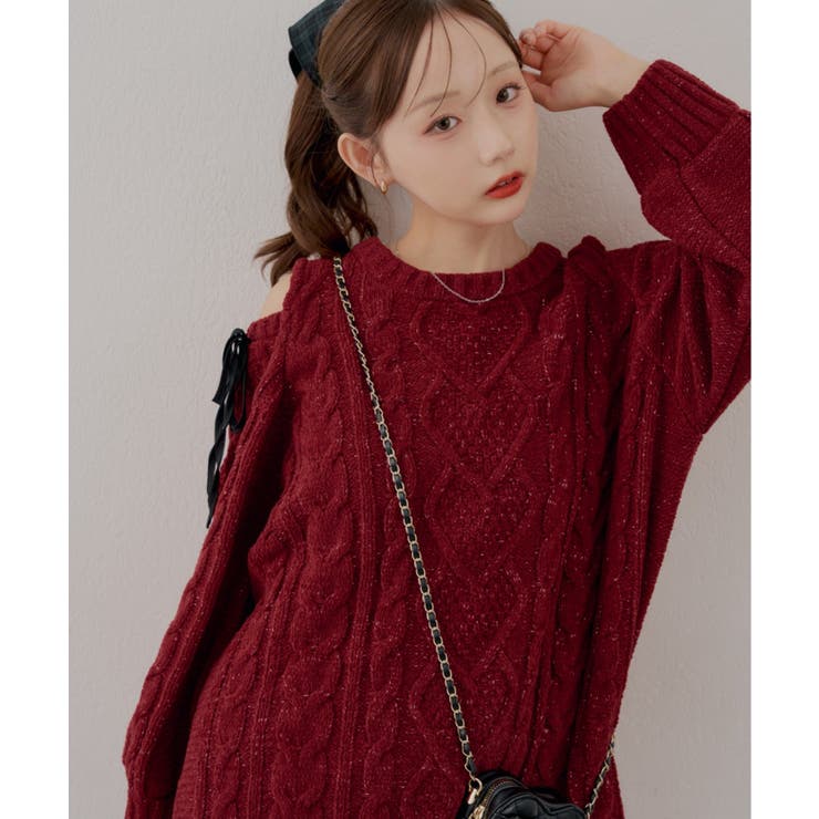 肩あきサイドリボンニットワンピース | RMAF　NICE CLAUP / OLIVE des OLIVE | 詳細画像34 