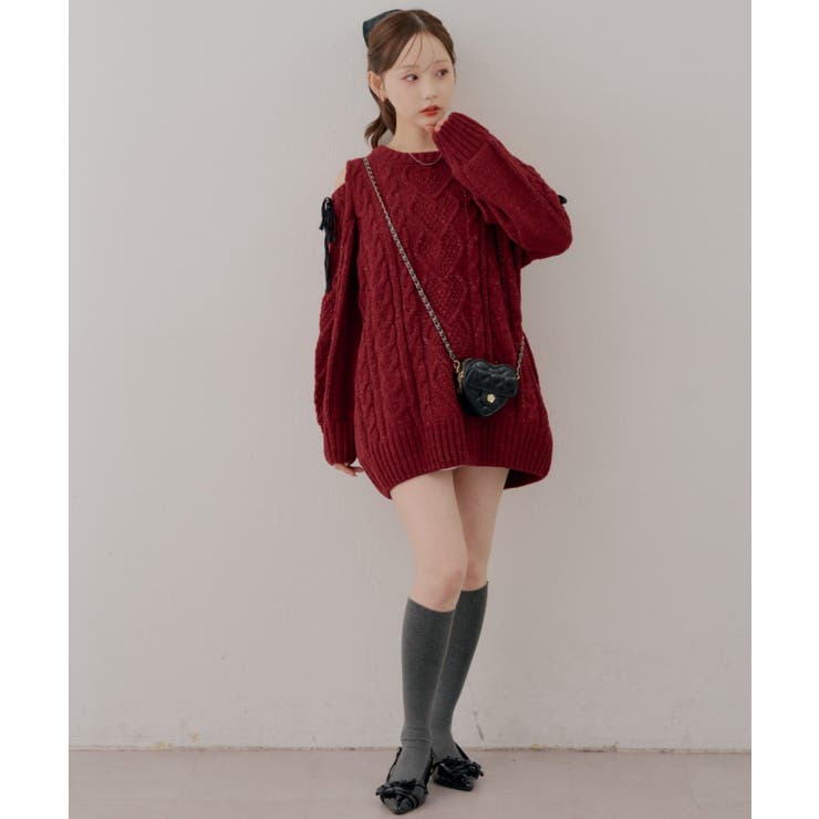 肩あきサイドリボンニットワンピース | RMAF　NICE CLAUP / OLIVE des OLIVE | 詳細画像41 
