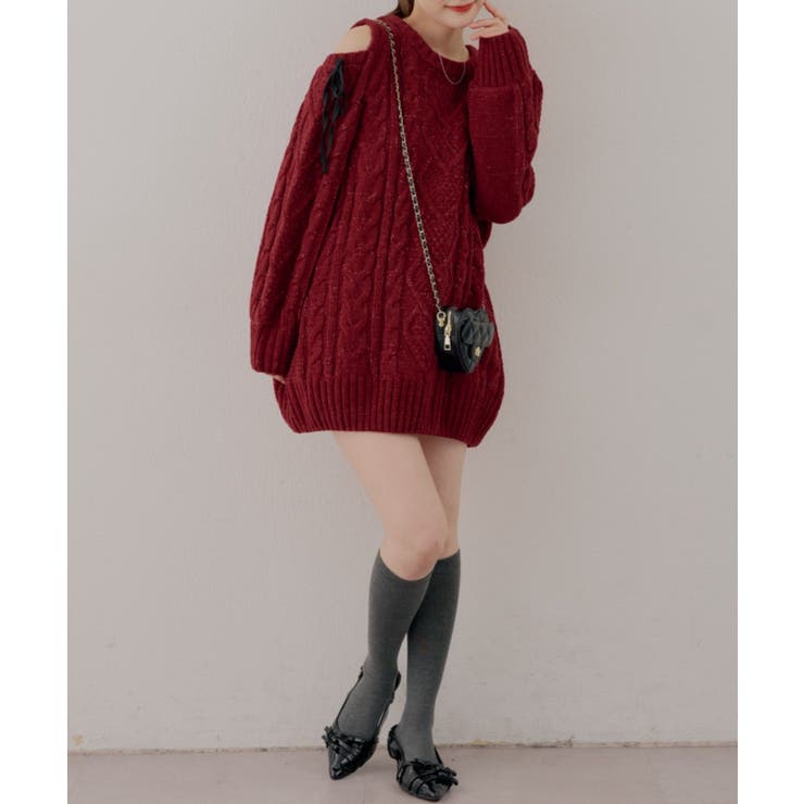 肩あきサイドリボンニットワンピース | RMAF　NICE CLAUP / OLIVE des OLIVE | 詳細画像43 
