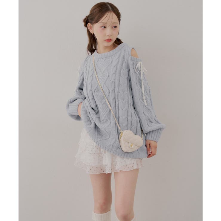 肩あきサイドリボンニットワンピース | RMAF　NICE CLAUP / OLIVE des OLIVE | 詳細画像5 