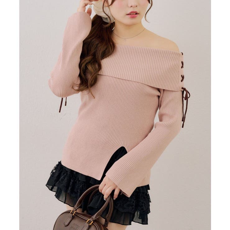 ドロストオフショルニット | RMAF　NICE CLAUP / OLIVE des OLIVE | 詳細画像4 