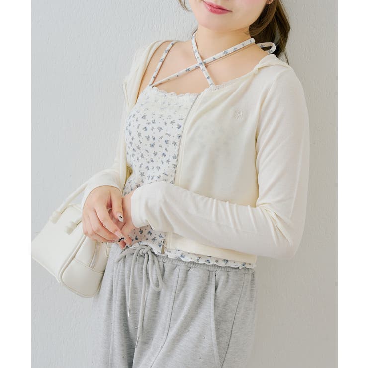 【UVカット】紫外線を90%カット！ロゴ刺繍 UVカットパーカー | RMAF　NICE CLAUP / OLIVE des OLIVE | 詳細画像14 