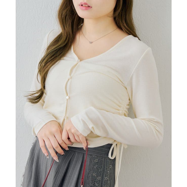アイボリー | 【UVカット】紫外線を90%カット！ドロストカーディガン | RMAF　NICE CLAUP / OLIVE des OLIVE