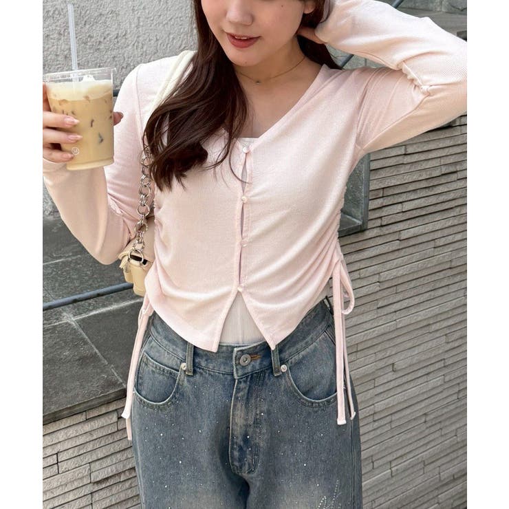ピンク | 【UVカット】紫外線を90%カット！ドロストカーディガン | RMAF　NICE CLAUP / OLIVE des OLIVE