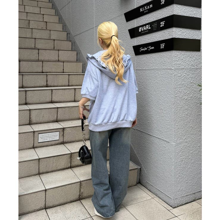 【6色展開】アソートロゴショート半袖パーカー | RMAF　NICE CLAUP / OLIVE des OLIVE | 詳細画像41 