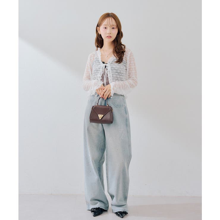 【セットアイテム】レースカーディガン×カップ付きレースキャミ | RMAF　NICE CLAUP / OLIVE des OLIVE | 詳細画像9 