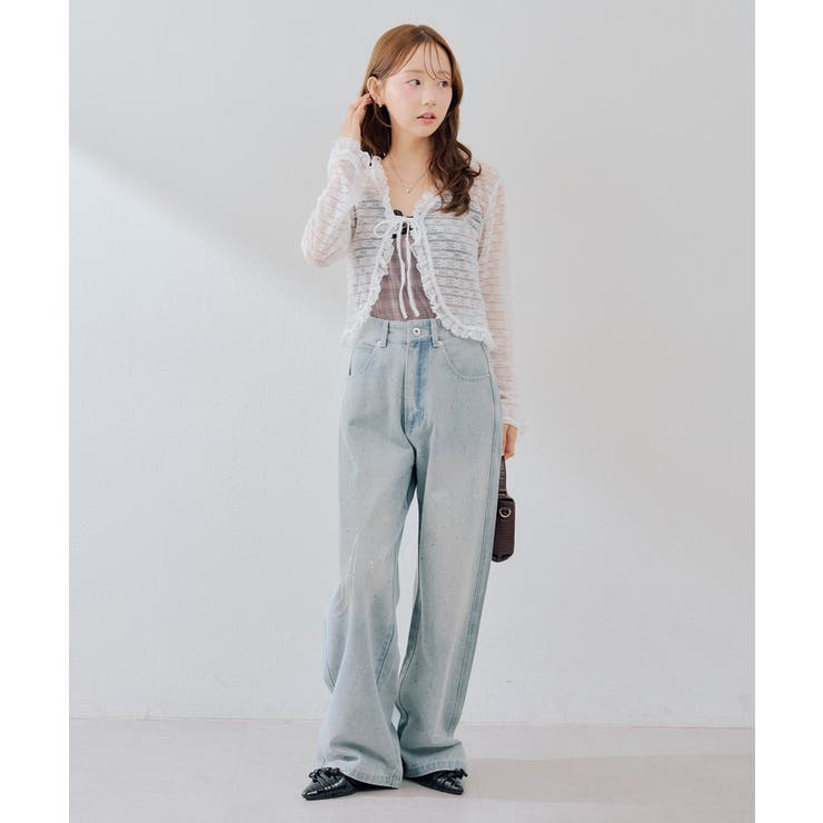 【セットアイテム】レースカーディガン×カップ付きレースキャミ | RMAF　NICE CLAUP / OLIVE des OLIVE | 詳細画像10 