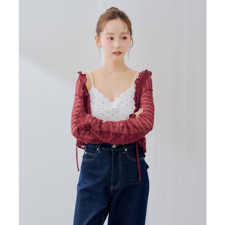 【セットアイテム】レースカーディガン×カップ付きレースキャミ | RMAF　NICE CLAUP / OLIVE des OLIVE | 詳細画像17 