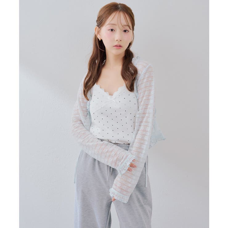 【セットアイテム】レースカーディガン×カップ付きレースキャミ | RMAF　NICE CLAUP / OLIVE des OLIVE | 詳細画像31 