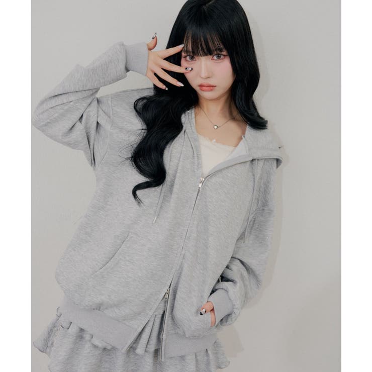 トップグレー | 【6色展開】バックキラロゴビッグパーカー | RMAF　NICE CLAUP / OLIVE des OLIVE