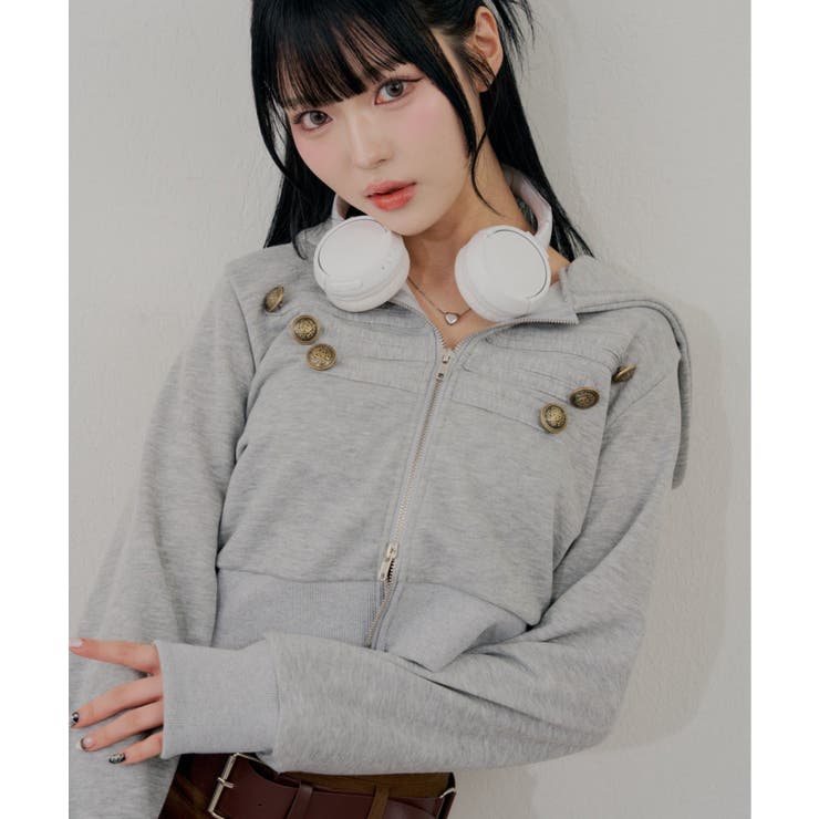 ナポレオン風ジップアップパーカー | RMAF　NICE CLAUP / OLIVE des OLIVE | 詳細画像9 