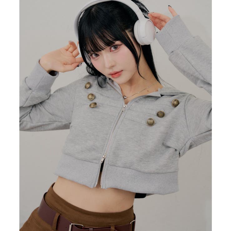 ナポレオン風ジップアップパーカー | RMAF　NICE CLAUP / OLIVE des OLIVE | 詳細画像2 