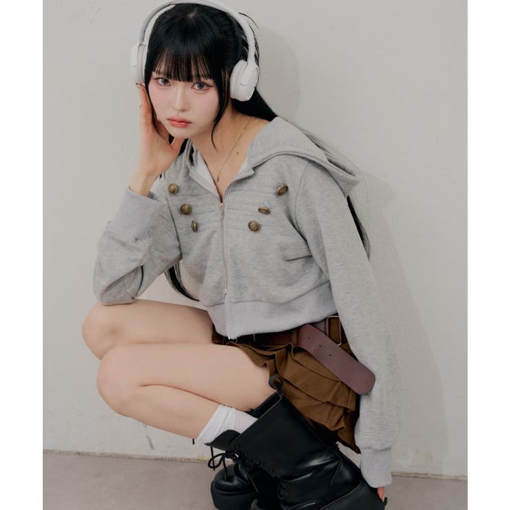 ナポレオン風ジップアップパーカー | RMAF　NICE CLAUP / OLIVE des OLIVE | 詳細画像6 