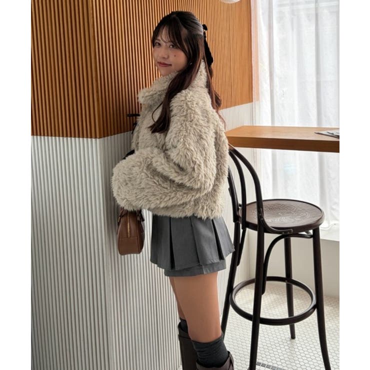 マルチリボンファイクファージャケット | RMAF　NICE CLAUP / OLIVE des OLIVE | 詳細画像16 