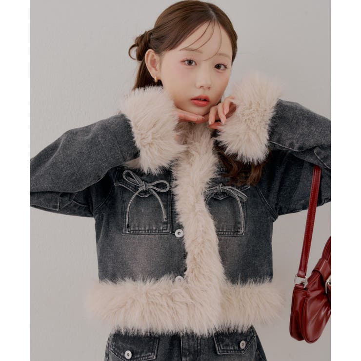 【セットアップ対応】フェイクファー付デニムブルゾン | RMAF　NICE CLAUP / OLIVE des OLIVE | 詳細画像19 