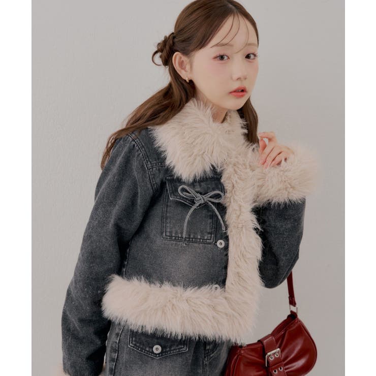 【セットアップ対応】フェイクファー付デニムブルゾン | RMAF　NICE CLAUP / OLIVE des OLIVE | 詳細画像20 
