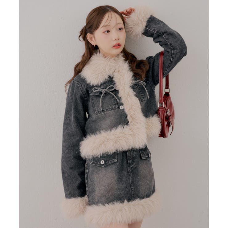 【セットアップ対応】フェイクファー付デニムブルゾン | RMAF　NICE CLAUP / OLIVE des OLIVE | 詳細画像21 