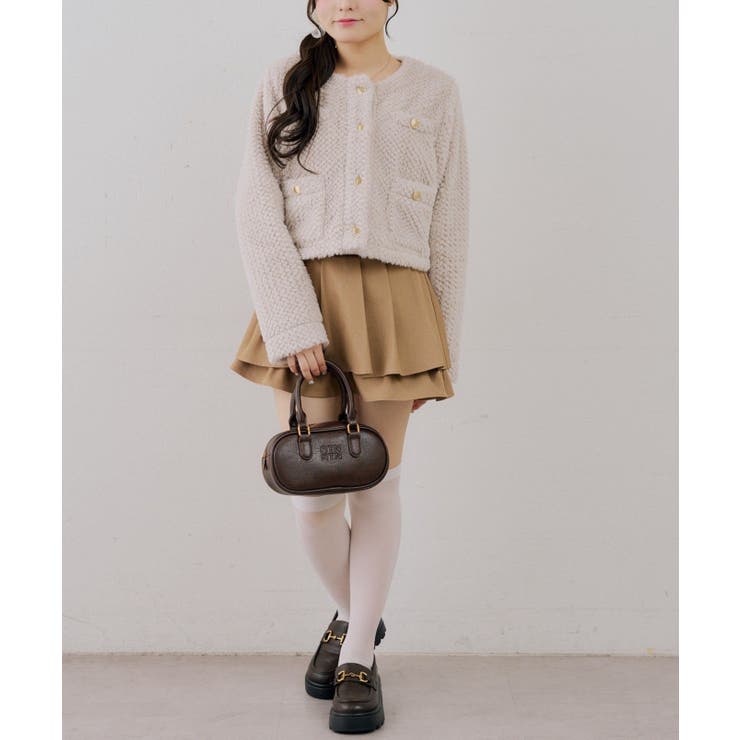 ストライプファーノーカラージャケット | RMAF　NICE CLAUP / OLIVE des OLIVE | 詳細画像27 