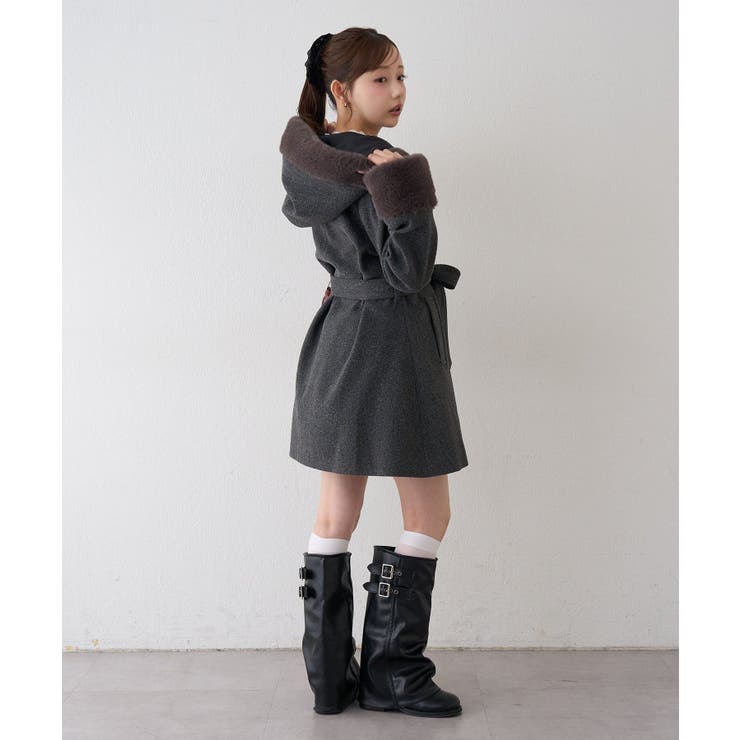 フードフェイクファー付コート | RMAF　NICE CLAUP / OLIVE des OLIVE | 詳細画像36 