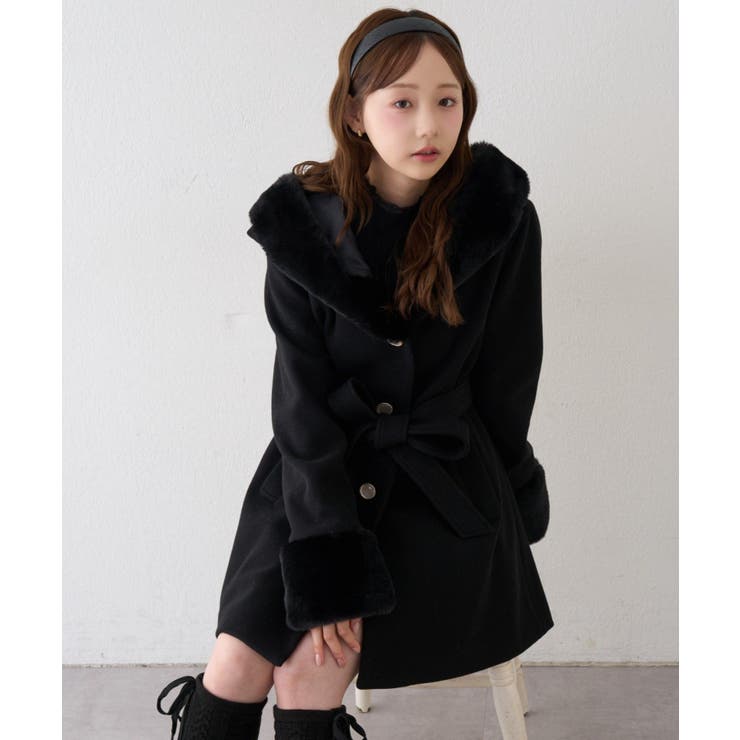 フードフェイクファー付コート | RMAF　NICE CLAUP / OLIVE des OLIVE | 詳細画像41 