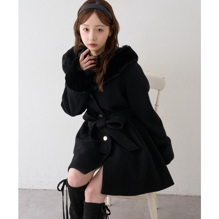 フードフェイクファー付コート | RMAF　NICE CLAUP / OLIVE des OLIVE | 詳細画像42 