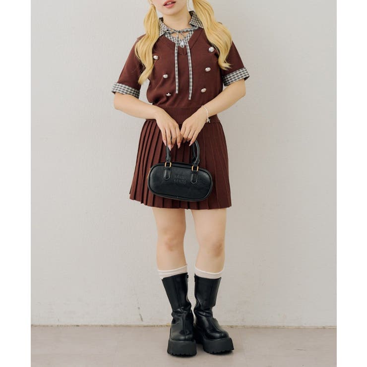 【セットアップ】金釦ニット×ミニスカート | RMAF　NICE CLAUP / OLIVE des OLIVE | 詳細画像9 