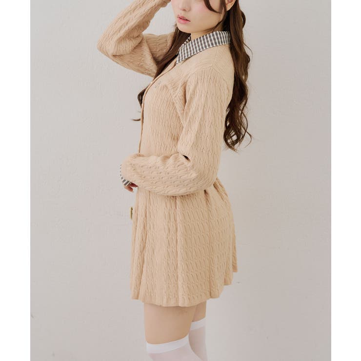 【セットアップ】ケーブルカーディガン×ミニスカート | RMAF　NICE CLAUP / OLIVE des OLIVE | 詳細画像11 