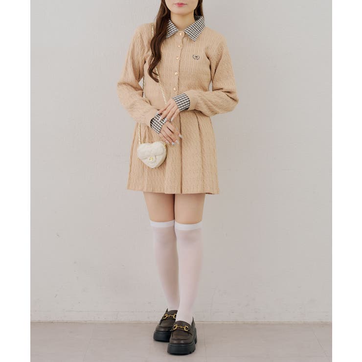 【セットアップ】ケーブルカーディガン×ミニスカート | RMAF　NICE CLAUP / OLIVE des OLIVE | 詳細画像13 
