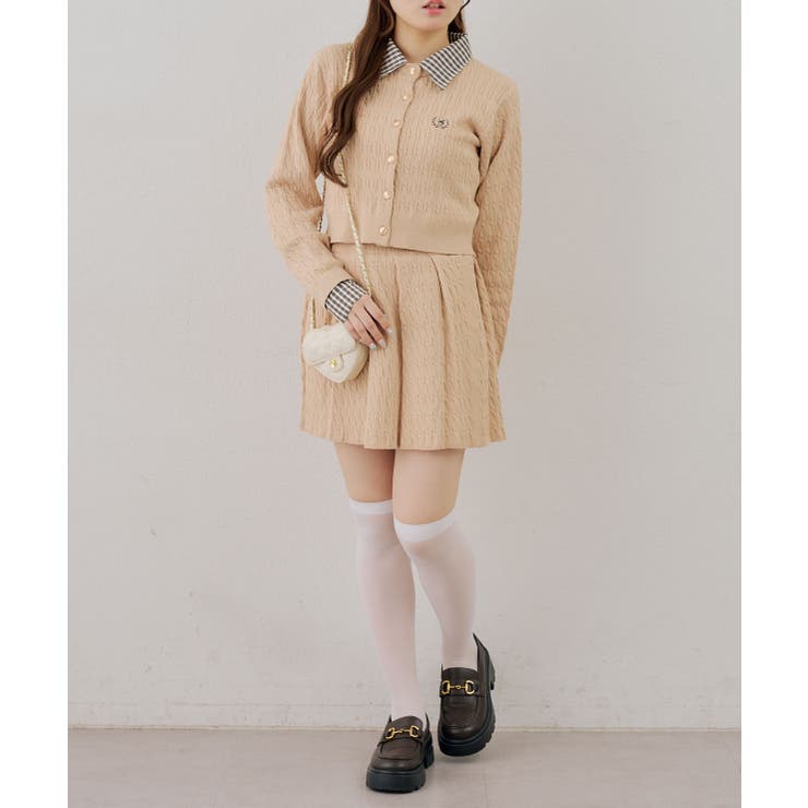 【セットアップ】ケーブルカーディガン×ミニスカート | RMAF　NICE CLAUP / OLIVE des OLIVE | 詳細画像14 