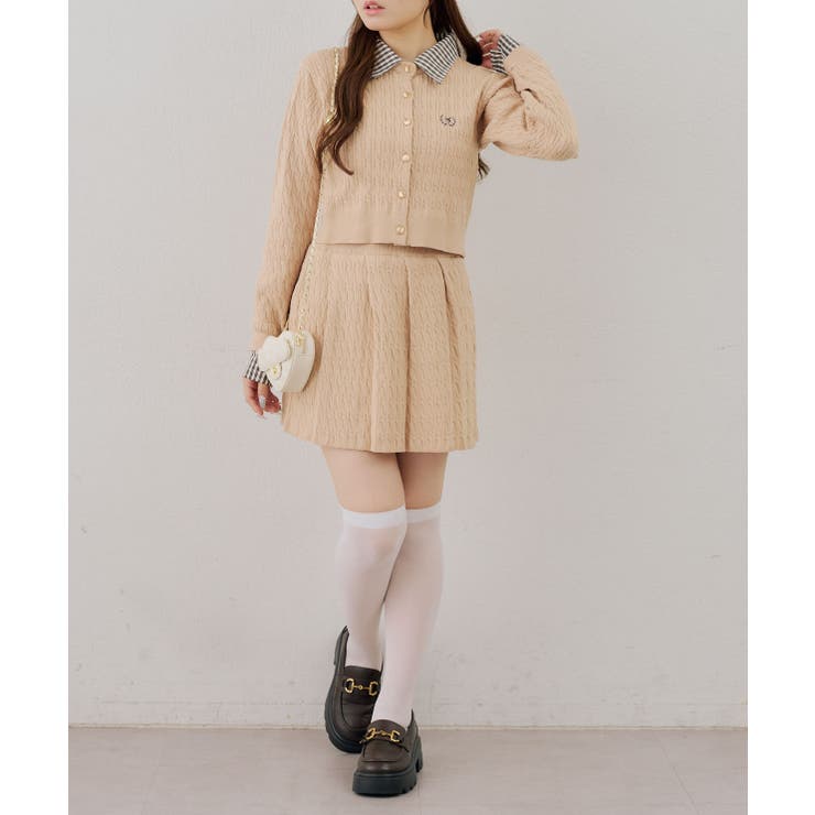 【セットアップ】ケーブルカーディガン×ミニスカート | RMAF　NICE CLAUP / OLIVE des OLIVE | 詳細画像15 