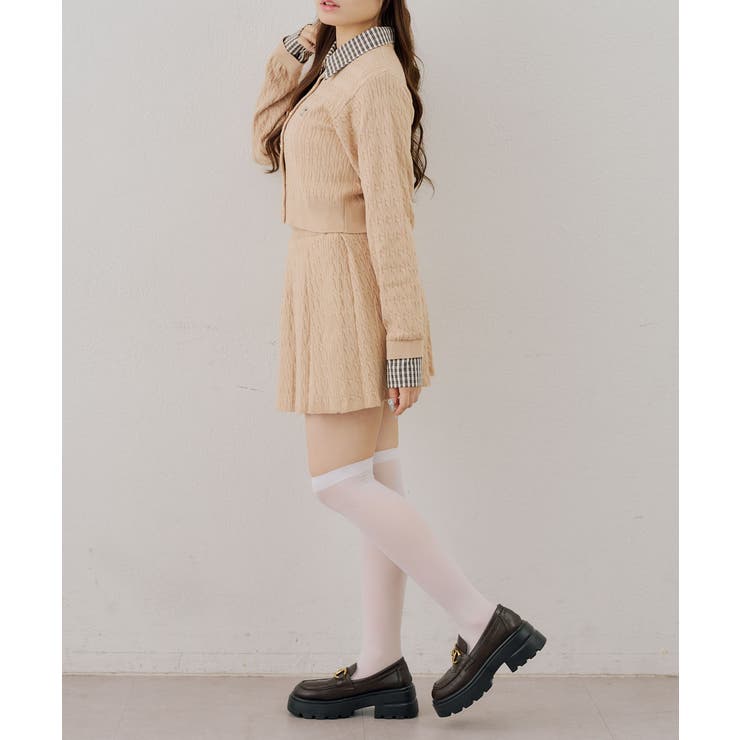 【セットアップ】ケーブルカーディガン×ミニスカート | RMAF　NICE CLAUP / OLIVE des OLIVE | 詳細画像16 
