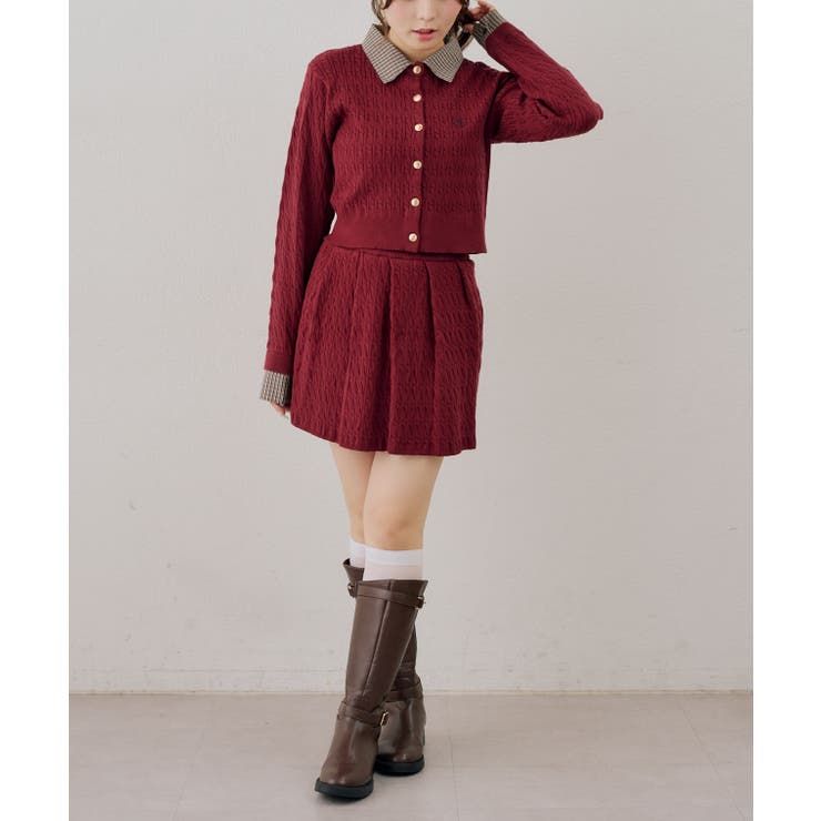 【セットアップ】ケーブルカーディガン×ミニスカート | RMAF　NICE CLAUP / OLIVE des OLIVE | 詳細画像21 