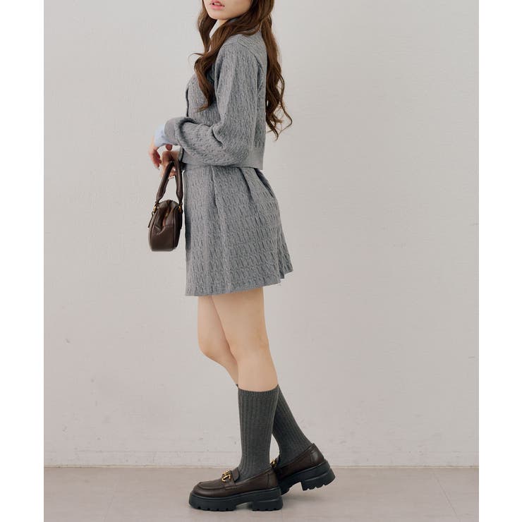 【セットアップ】ケーブルカーディガン×ミニスカート | RMAF　NICE CLAUP / OLIVE des OLIVE | 詳細画像31 