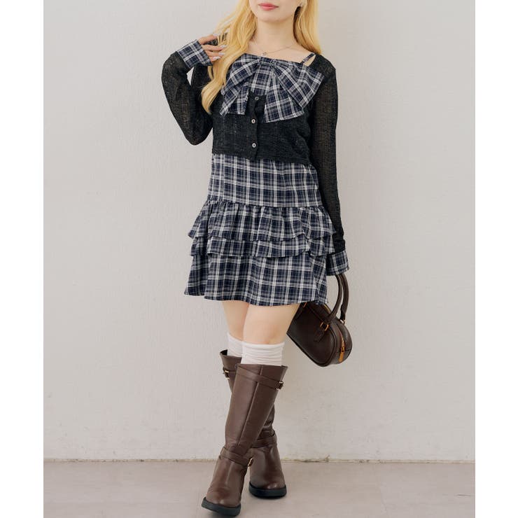【セットアイテム】キャミリボンチュニック×ボレロ | RMAF　NICE CLAUP / OLIVE des OLIVE | 詳細画像7 