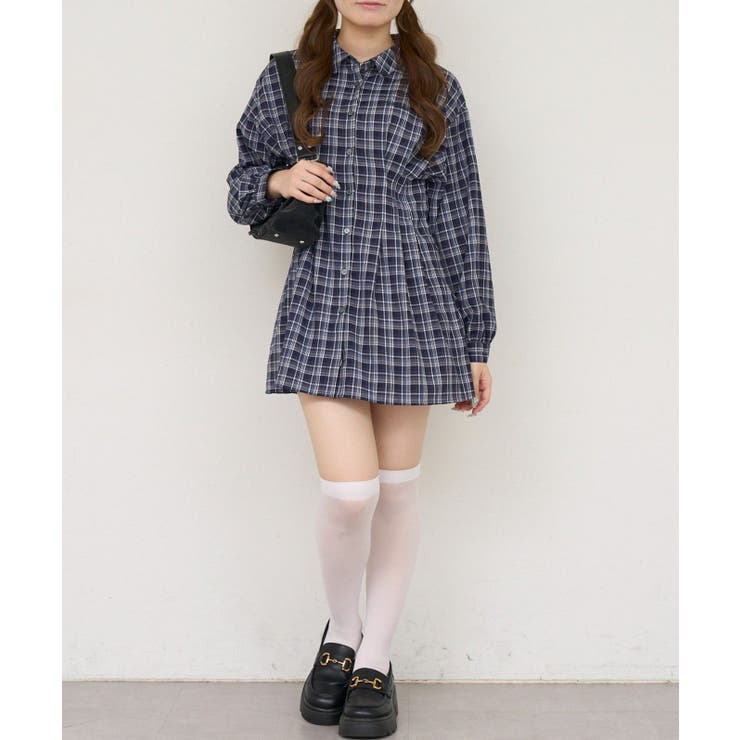 後ろレースアップシャツワンピース | RMAF　NICE CLAUP / OLIVE des OLIVE | 詳細画像7 