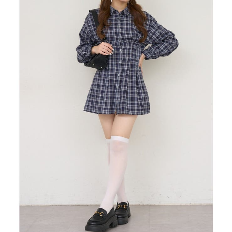 後ろレースアップシャツワンピース | RMAF　NICE CLAUP / OLIVE des OLIVE | 詳細画像8 